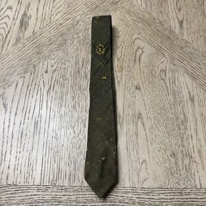 Vintage Green Wembley Tie Gold Crown Knight